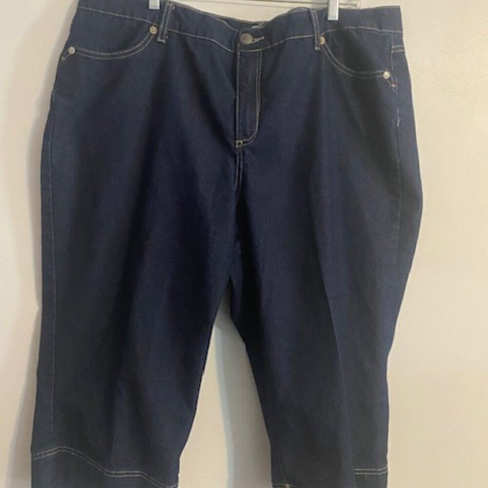 Just My Size 5 pocket denim capris, size 24W